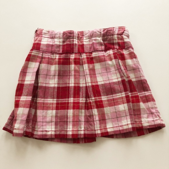 Gymboree Red Plaid Velvet Bow Skirt Sz 8 - Picture 5 of 7